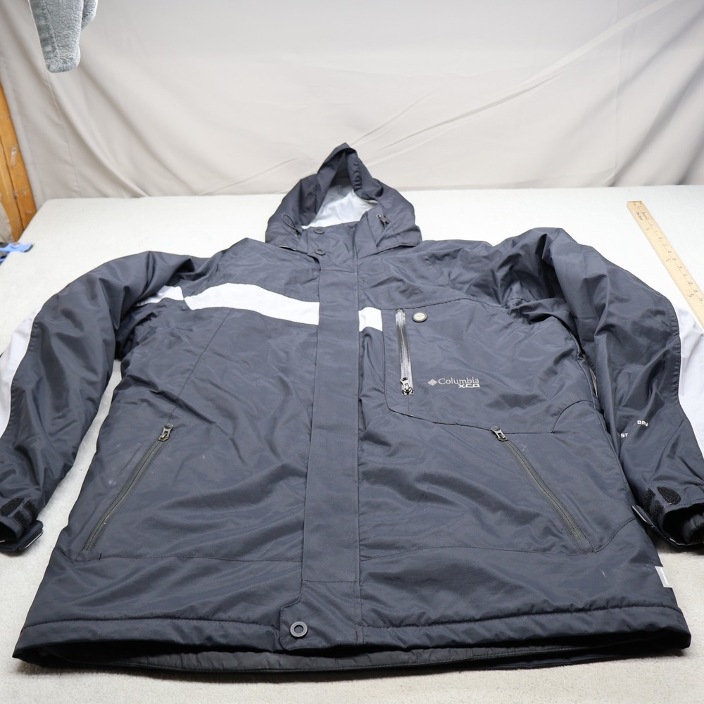 Columbia XCO Jacket Mens Large Tall Black Waterproof Ski Removable Liner 3in1